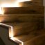 LED Strip Installation on Wooden Stairs